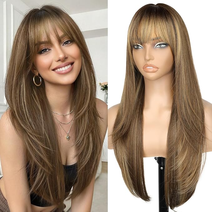 light brown blonde mix wig