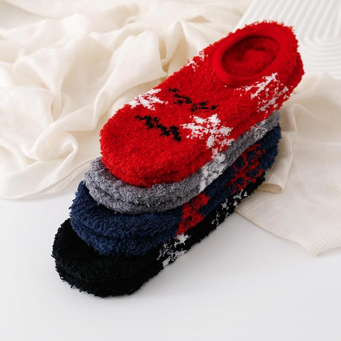 Snowflake Black/Navy/Gray/Red 4pairs