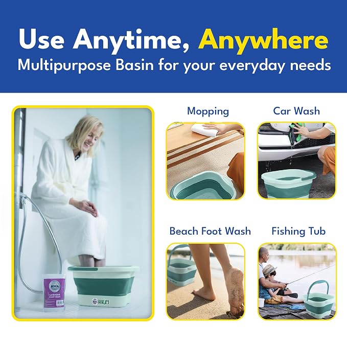 Blue Collapsible Basin