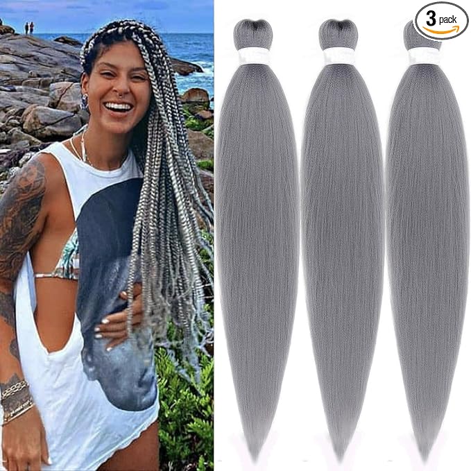 Grey Braiding Hair 3 Packs