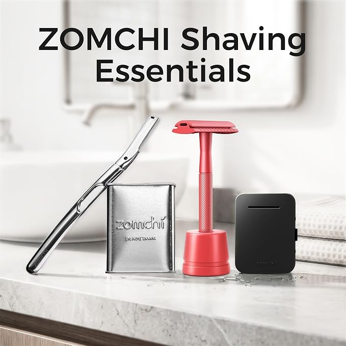 Light Coral Razor with Stand