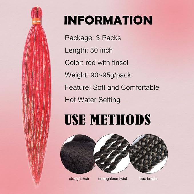 red with tinsel