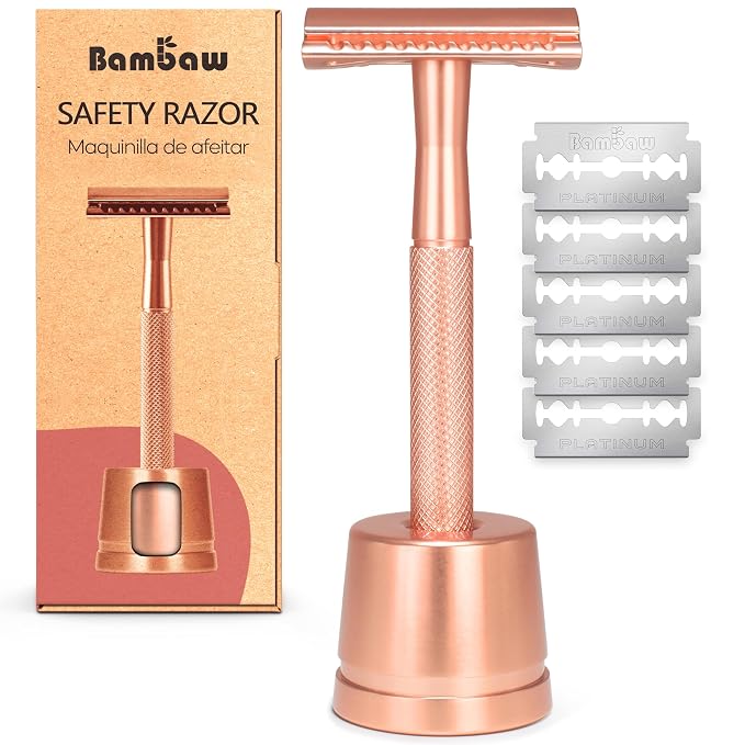 Rose Gold Razor with Stand