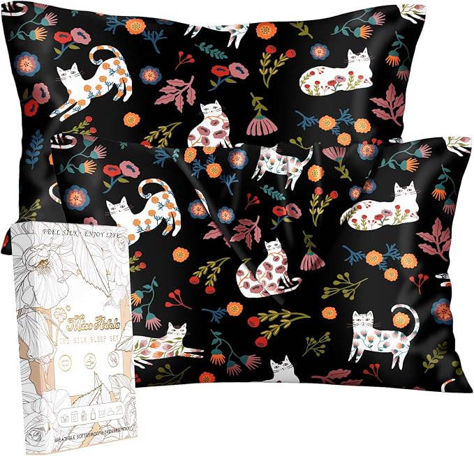 Black Flower Cats