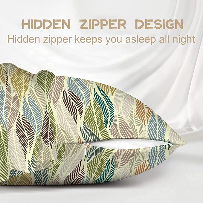 Colorful Leaves Wavy Lines