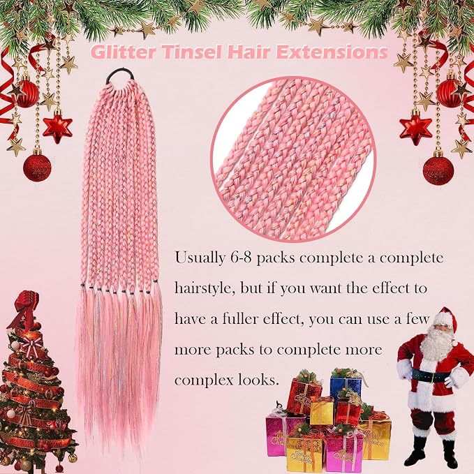 pink with tinsel