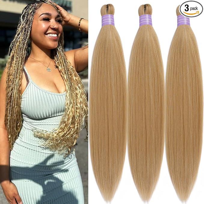 Honey Brown Blonde Braiding Hair Pre Stretched