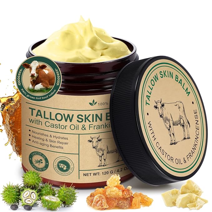 Beef Tallow with Frankincense 4.2oz