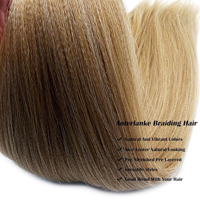 Honey Brown Blonde Braiding Hair Pre Stretched