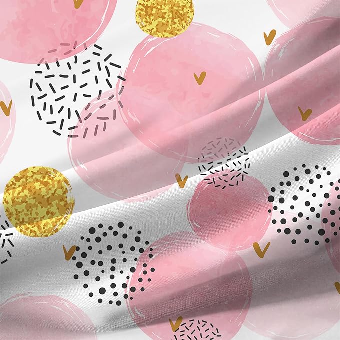 Pink Golden Dot Polka