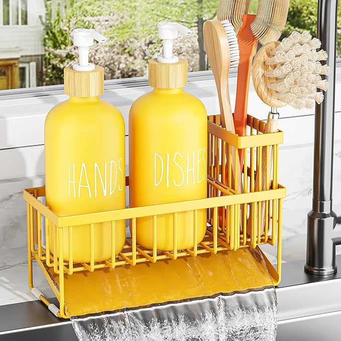 Yellow Sponge Holder + Yellow Bottle