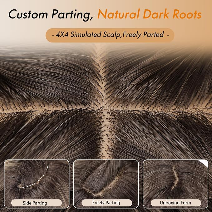 dark root honey blonde