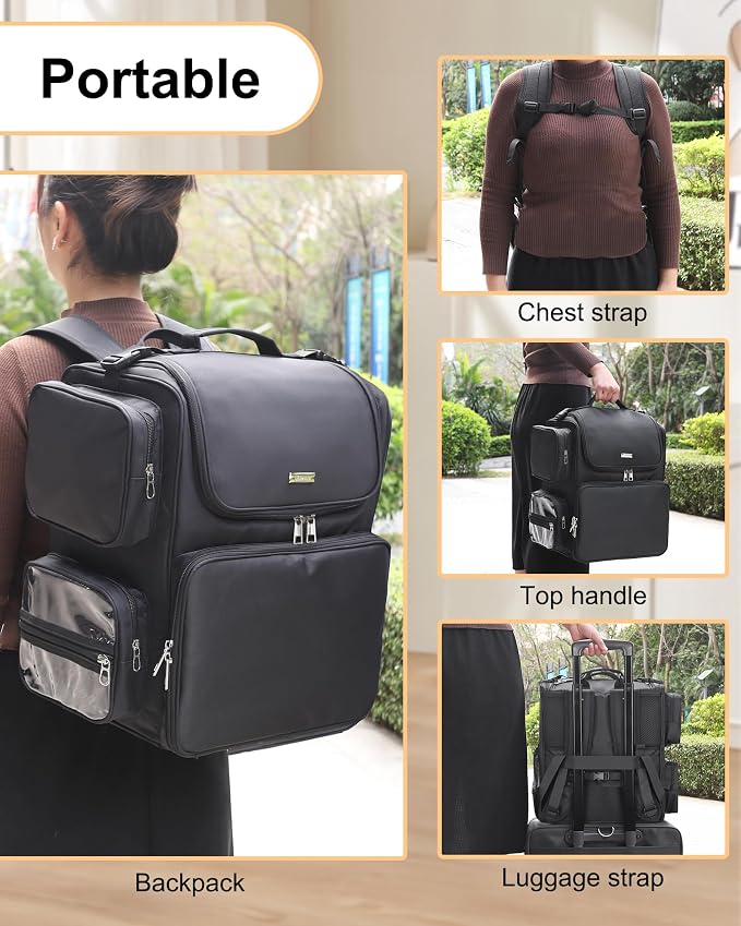 Black with 6 pcs bags