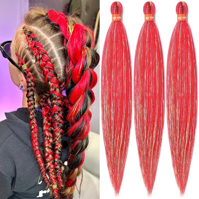 red with tinsel
