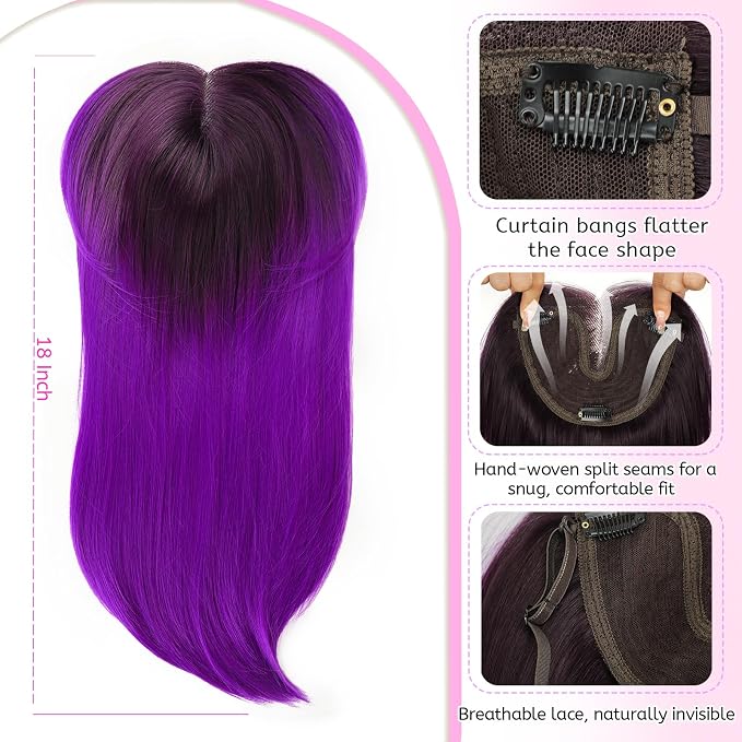 Ombre Natural Black to Purple