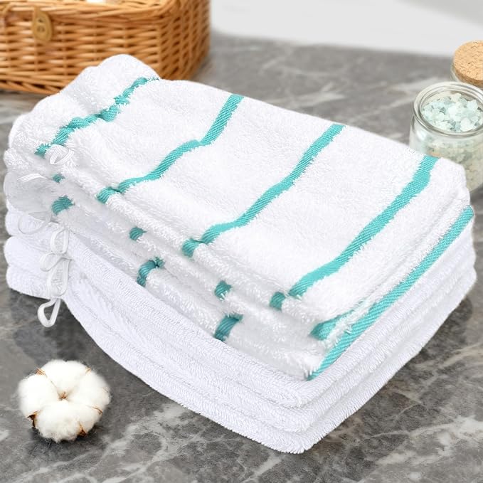 Aqua Stripe&white