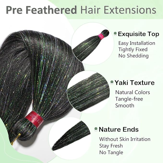 black mix tinsel