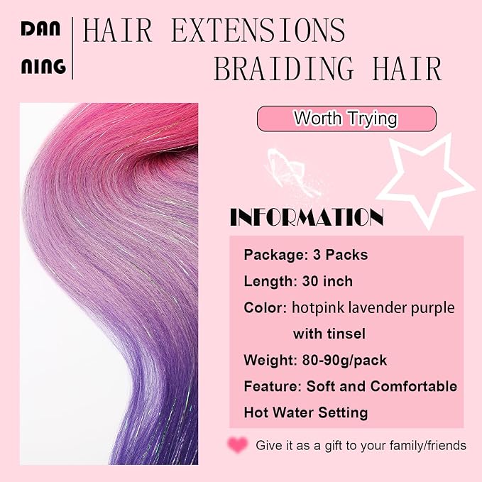 hotpink-pink-purple with tinsel