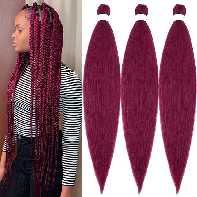 Burgundy Braiding Hair