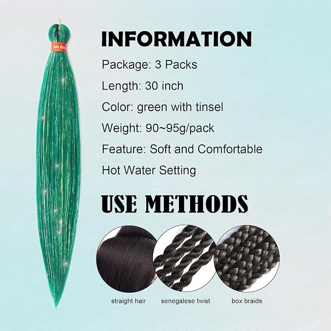 green with tinsel