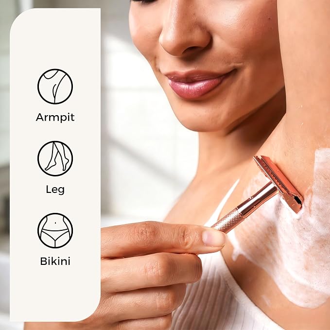 Rose Gold Razor with Stand