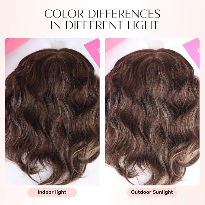 6H24#-Brown with Blonde Highlights
