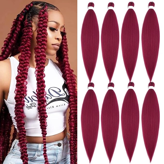 Burgundy Braiding Hair