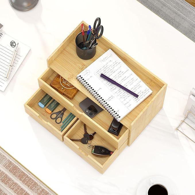 Natural-3 Drawer With Shelf
