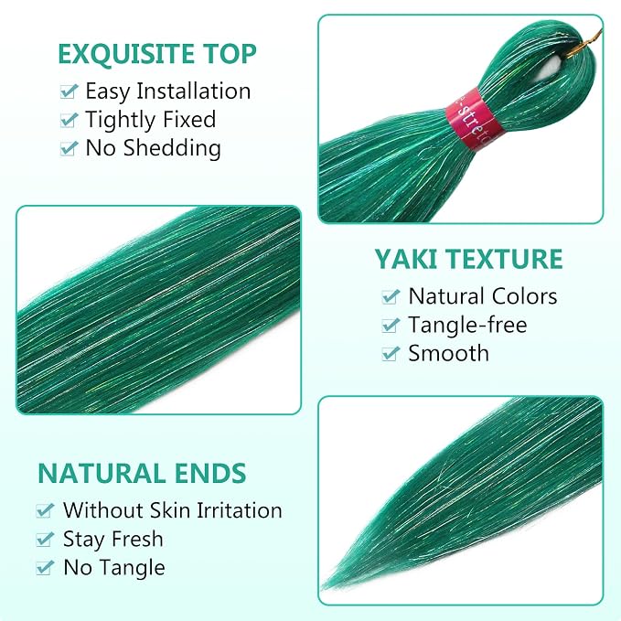 green with tinsel