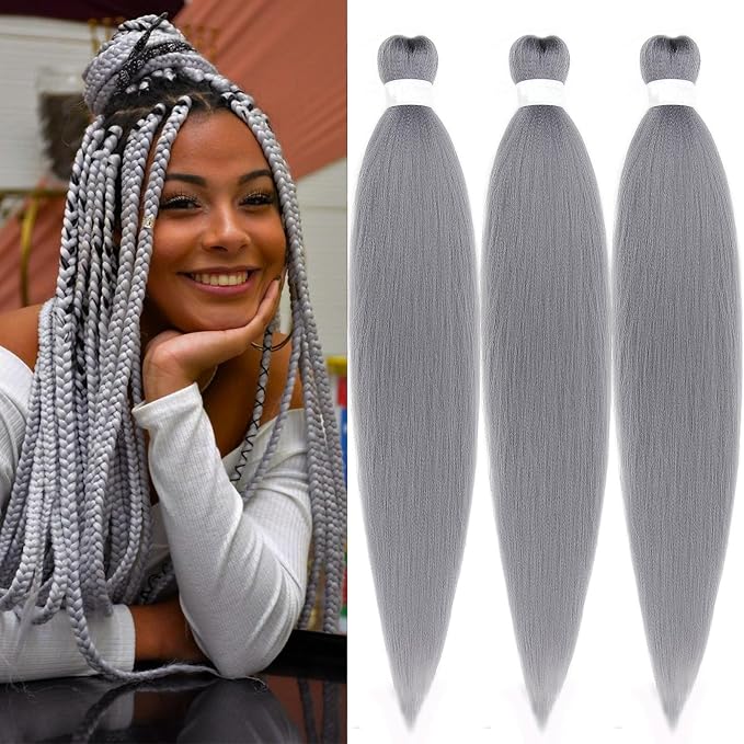 Grey Braiding Hair 3 Packs