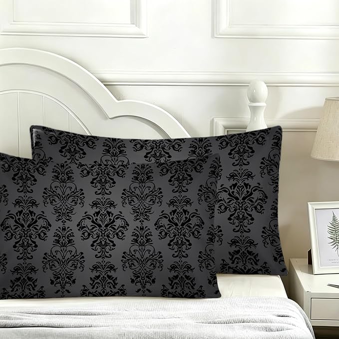 Damask Floral Black