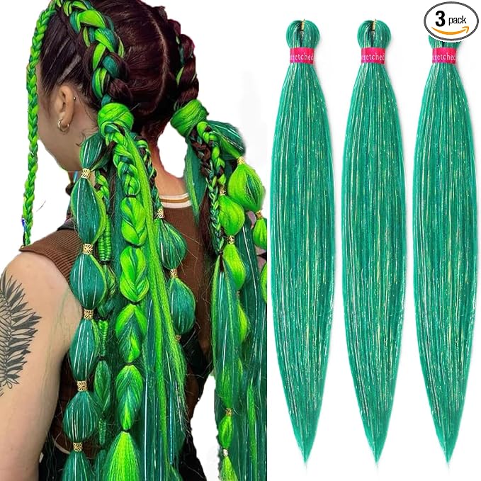 green with tinsel