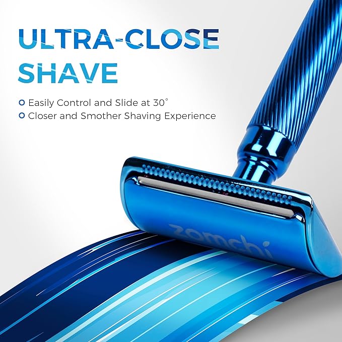 Noble Blue Razor with Stand