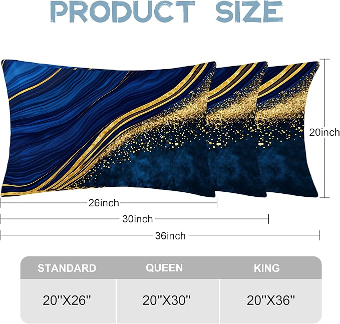 Abstract Blue Gold Marble
