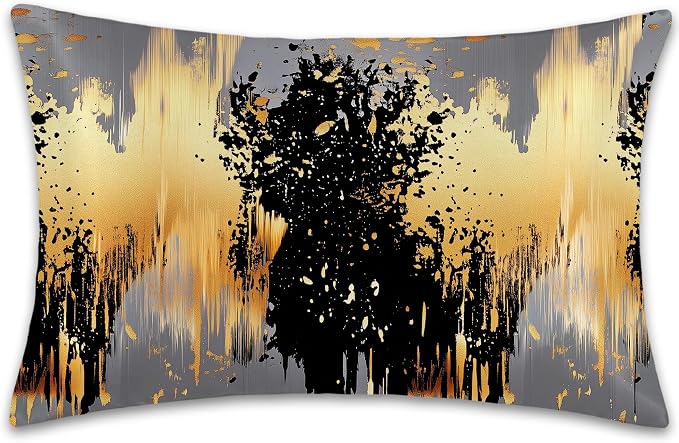 Abstract Black and Gold Sparkling