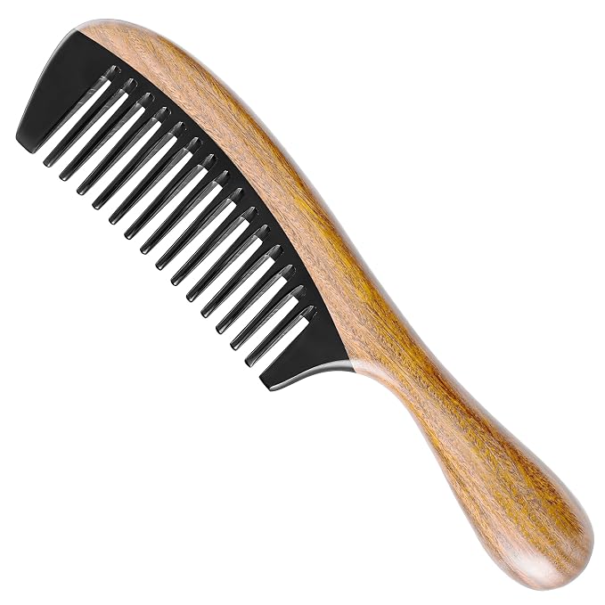 Brown Buffalo Horn Wide Tooth
