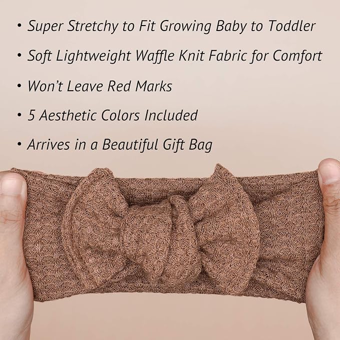 Waffle Knit Tie-on Headwrap