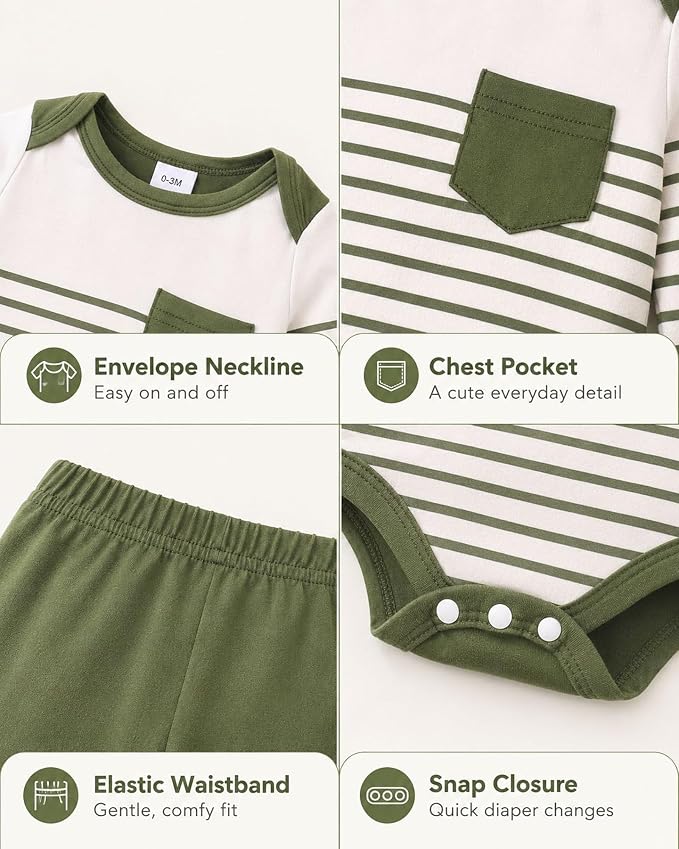 Olive Green Stripe