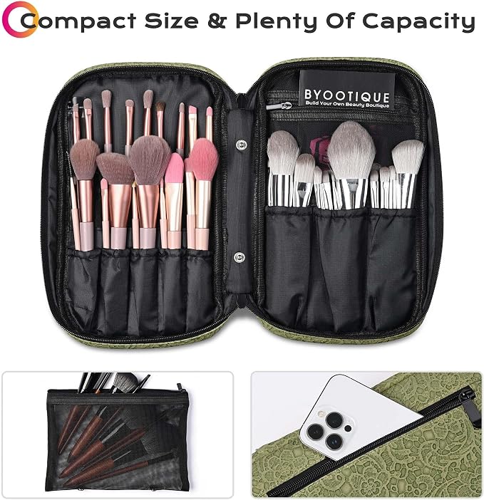 CTB Black with 2 Makeup Brush Bag