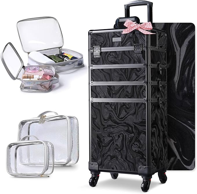 CTB Black with 2 Clear Cosmetic Bag