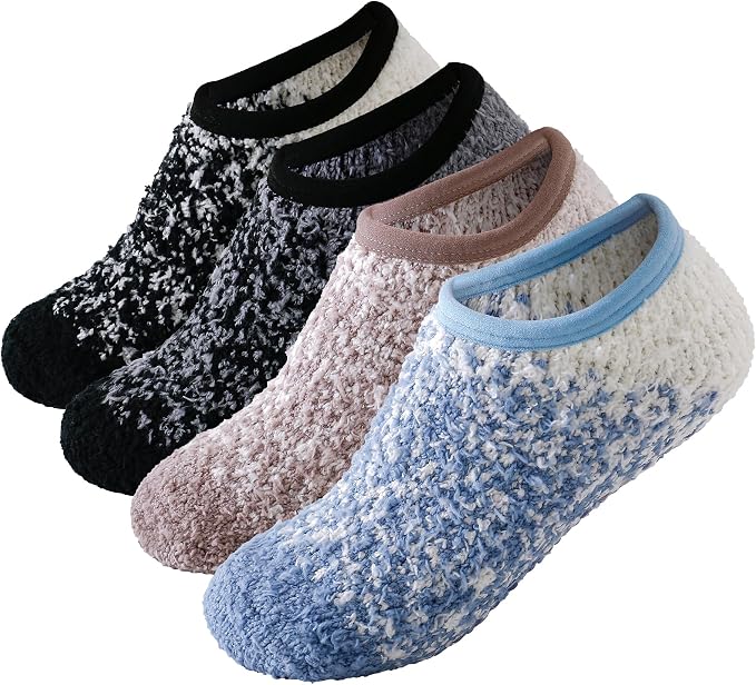 Black/Gray/Coffee/Blue 4-pairs