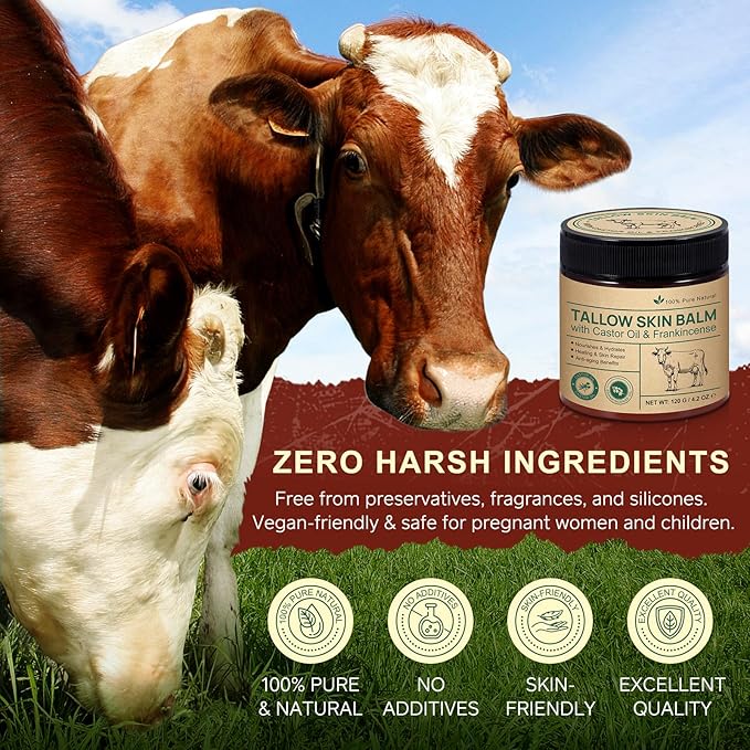 Beef Tallow with Frankincense 4.2oz