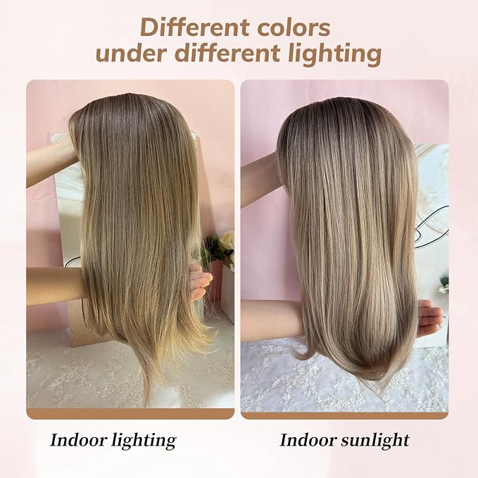 Ombre Dirty Blonde with Dark Root
