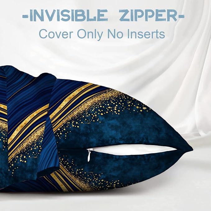 Abstract Blue Gold Marble