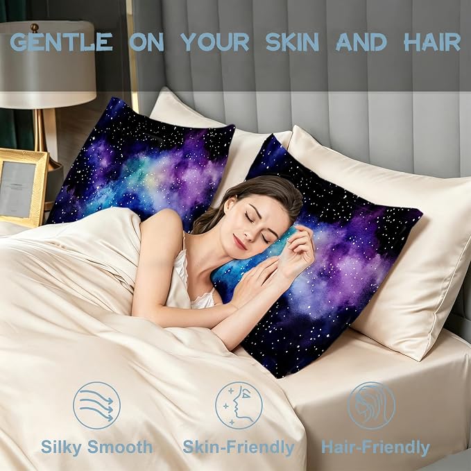 Watercolor Galaxy Starry Sky Purple