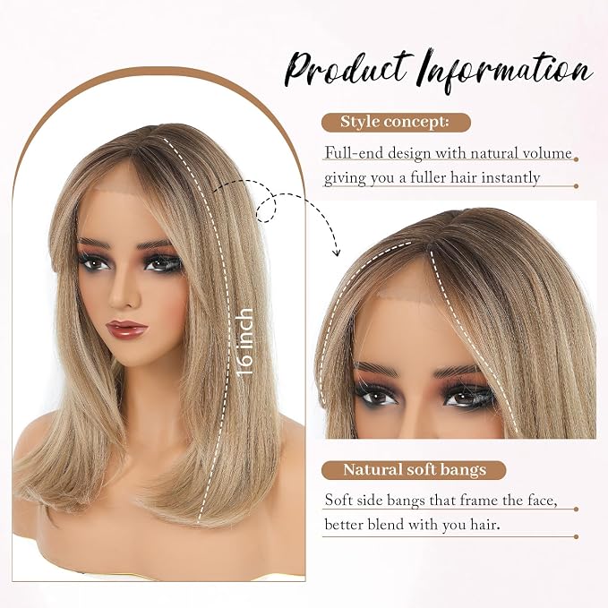 Ombre Dirty Blonde with Dark Root