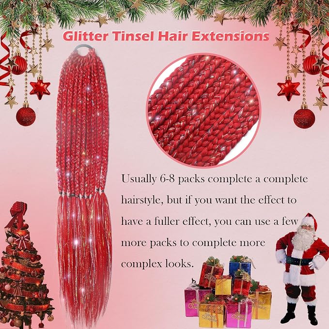red with tinsel