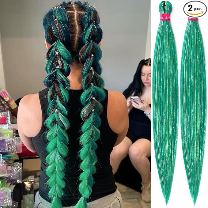 green with tinsel