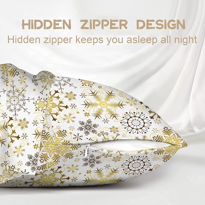 Christmas With Golden Snowflakes