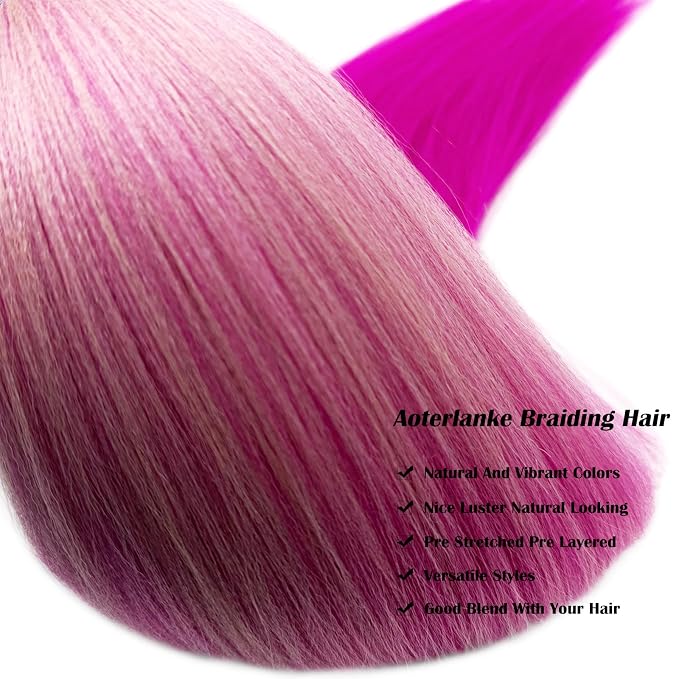 Blonde and Pink Braiding Hair Pre Stretched